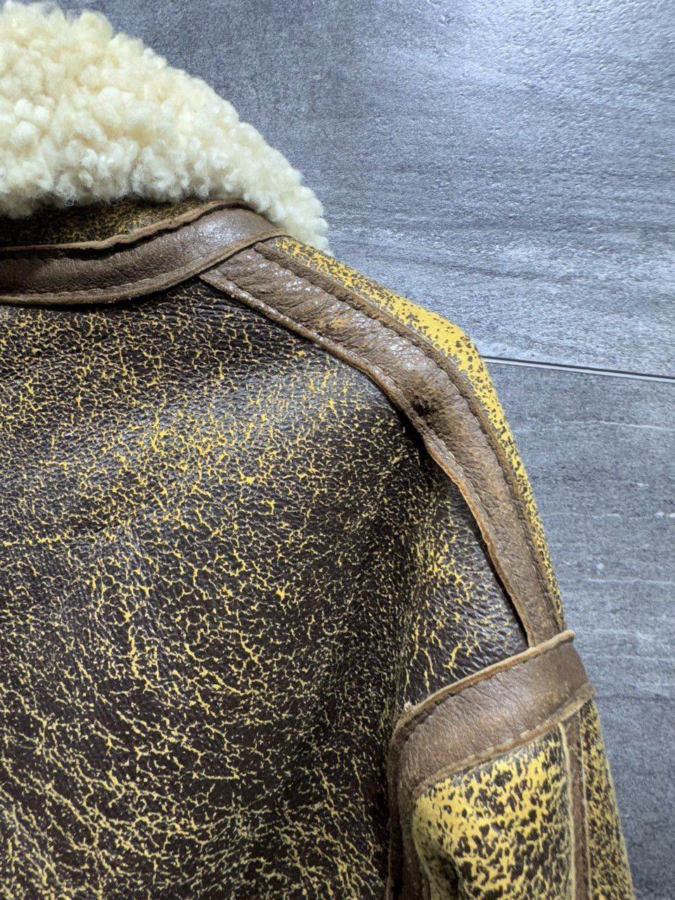 Other F16 Type Aviation Air Force US Army Style Sheepskin Jacket Size US M / EU 48-50 / 2 - 14 Thumbnail