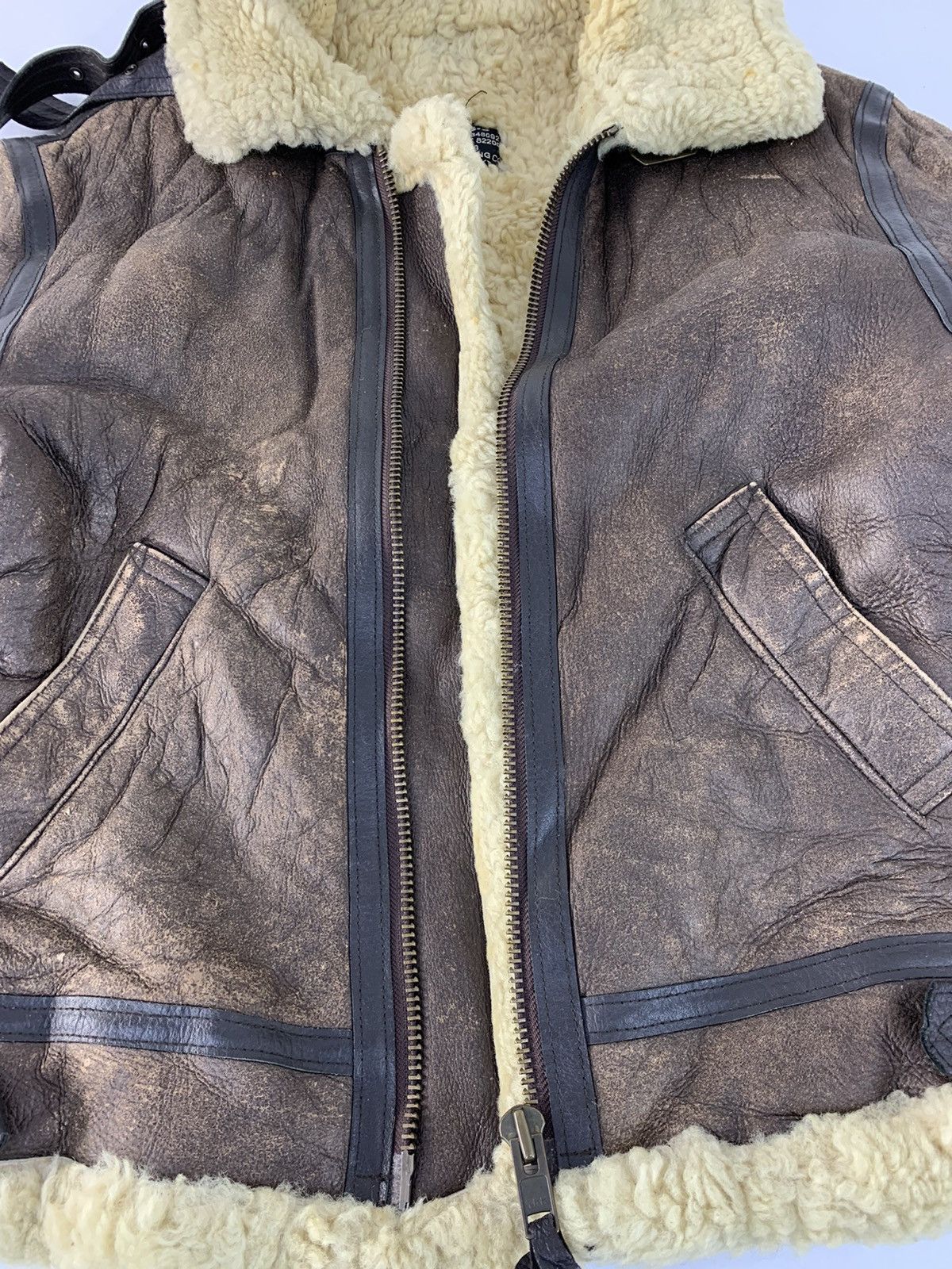 Genuine Leather B-3 Combat Airforce Bomber Jacket Aviator Sherpa Inner Size US M / EU 48-50 / 2 - 4 Thumbnail