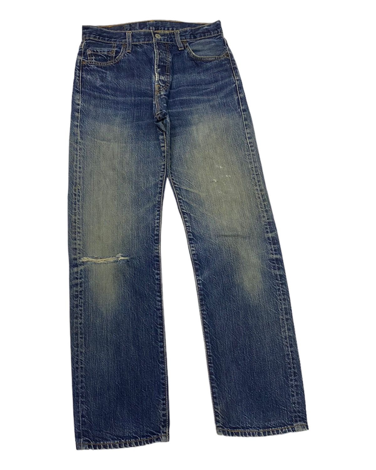 Levi's 🔥VINTAGE LEVIS 501 JAPAN DISTRESSED DENIM JEANS Size US 30 / EU 46 - 3 Thumbnail