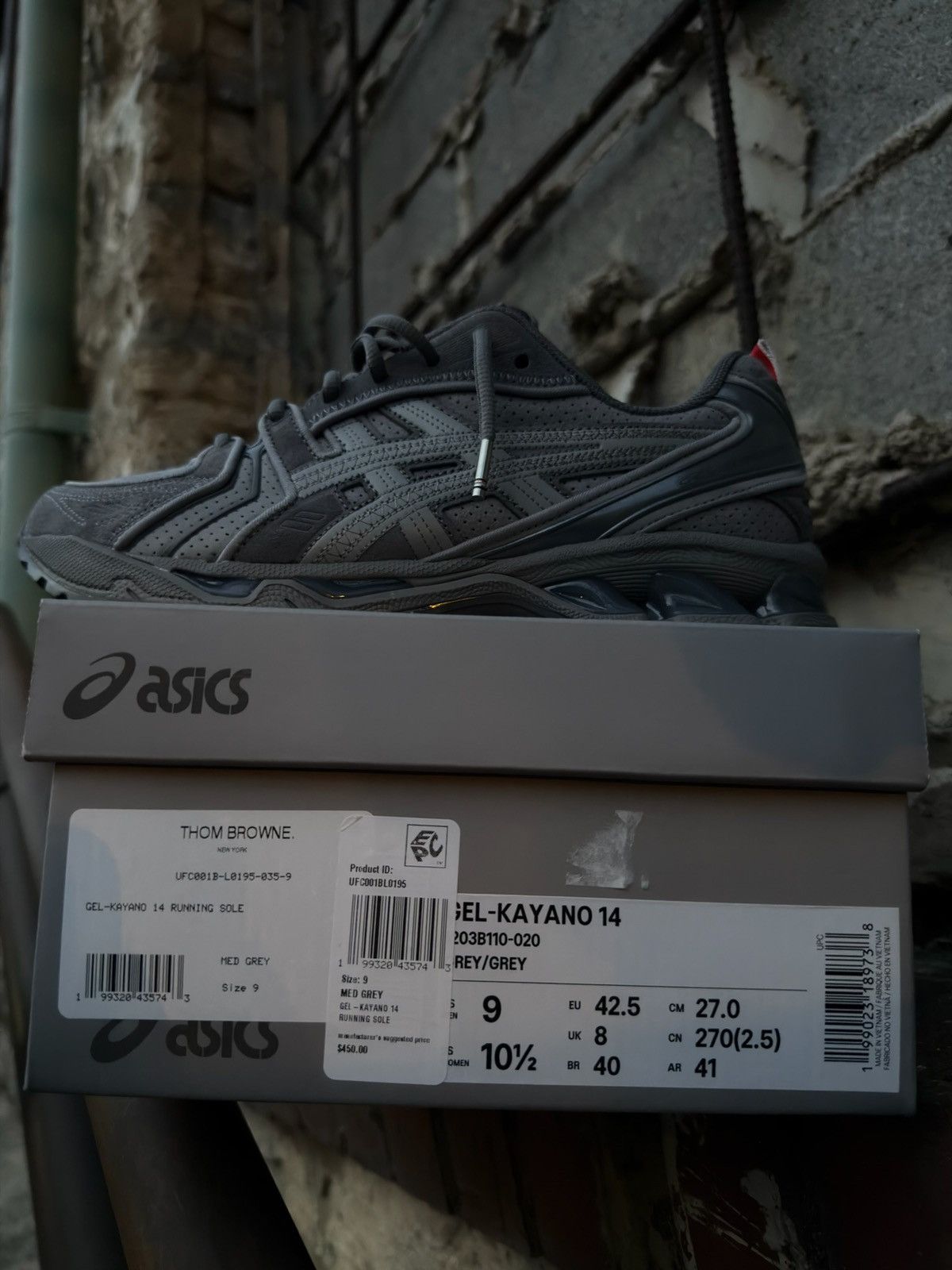 Thom Browne Asics Gel-Kayano 14 Thom Browne Grey Size US 9 / EU 42 - 12 Thumbnail