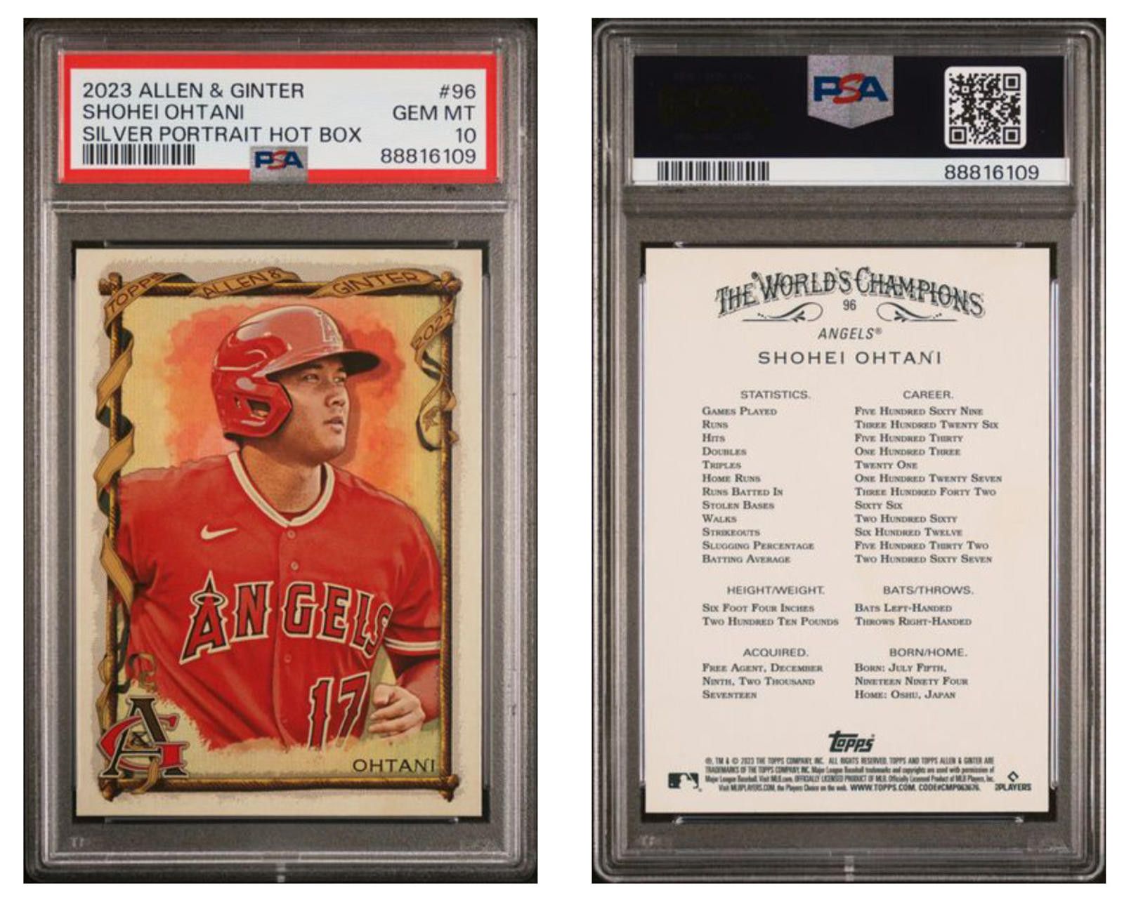 Other 2023 Topps Allen & Ginter Shohei Ohtani Silver #96 PSA 10 GM Size ONE SIZE - 2 Thumbnail