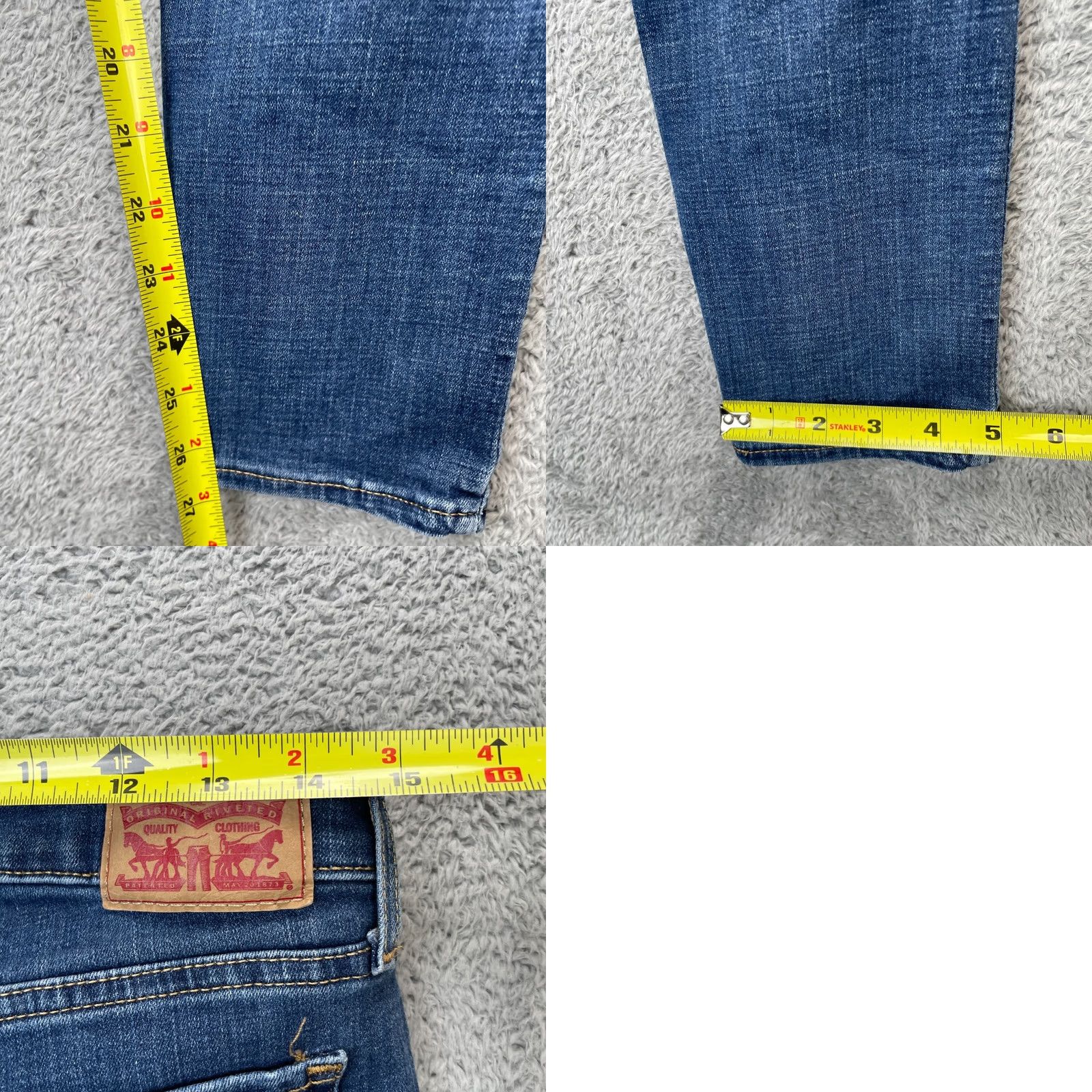 Levi's Levi's 711 Jeans Womens 30 Blue Skinny Denim Logo Cotton Stretch Regular Inseam 27 Size 30" / US 8 / IT 44 - 8 Thumbnail