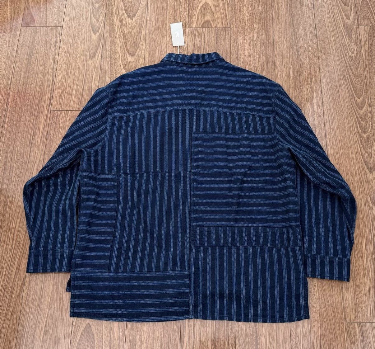 Kith KITH Tristan Henley - Luster Striped Panel Long-Sleeve Shirt Size US M / EU 48-50 / 2 - 2 Thumbnail