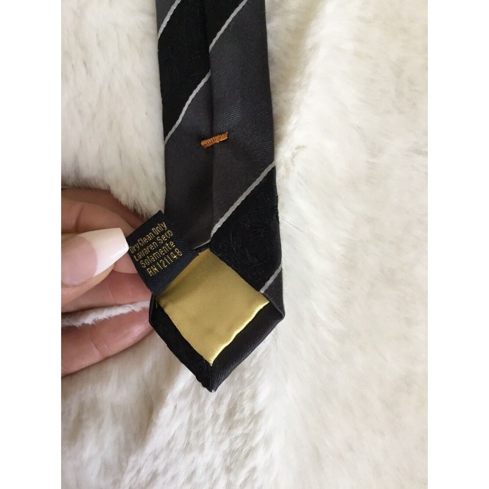 Donald Trump Donald Trump Signature Tie Gold Plate Name 100% Silk Size ONE SIZE - 13 Thumbnail