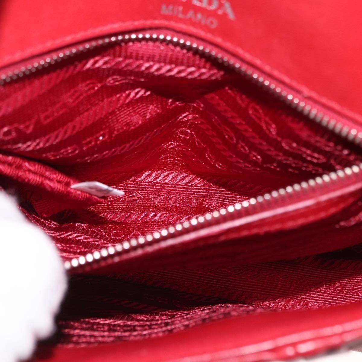 Prada Prada Leather Chain Nappa Goful Shoulder Bag Red Size ONE SIZE - 13 Thumbnail