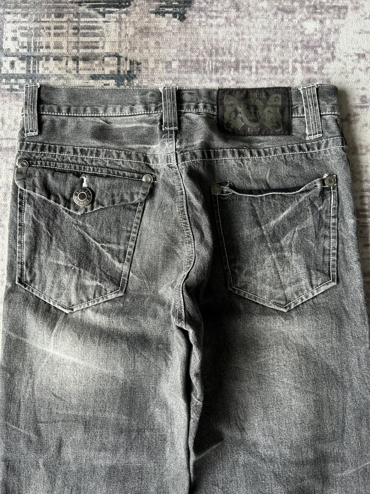 LOWBOX Y2k Lowbox Washed Jeans Size US 31 - 7 Thumbnail