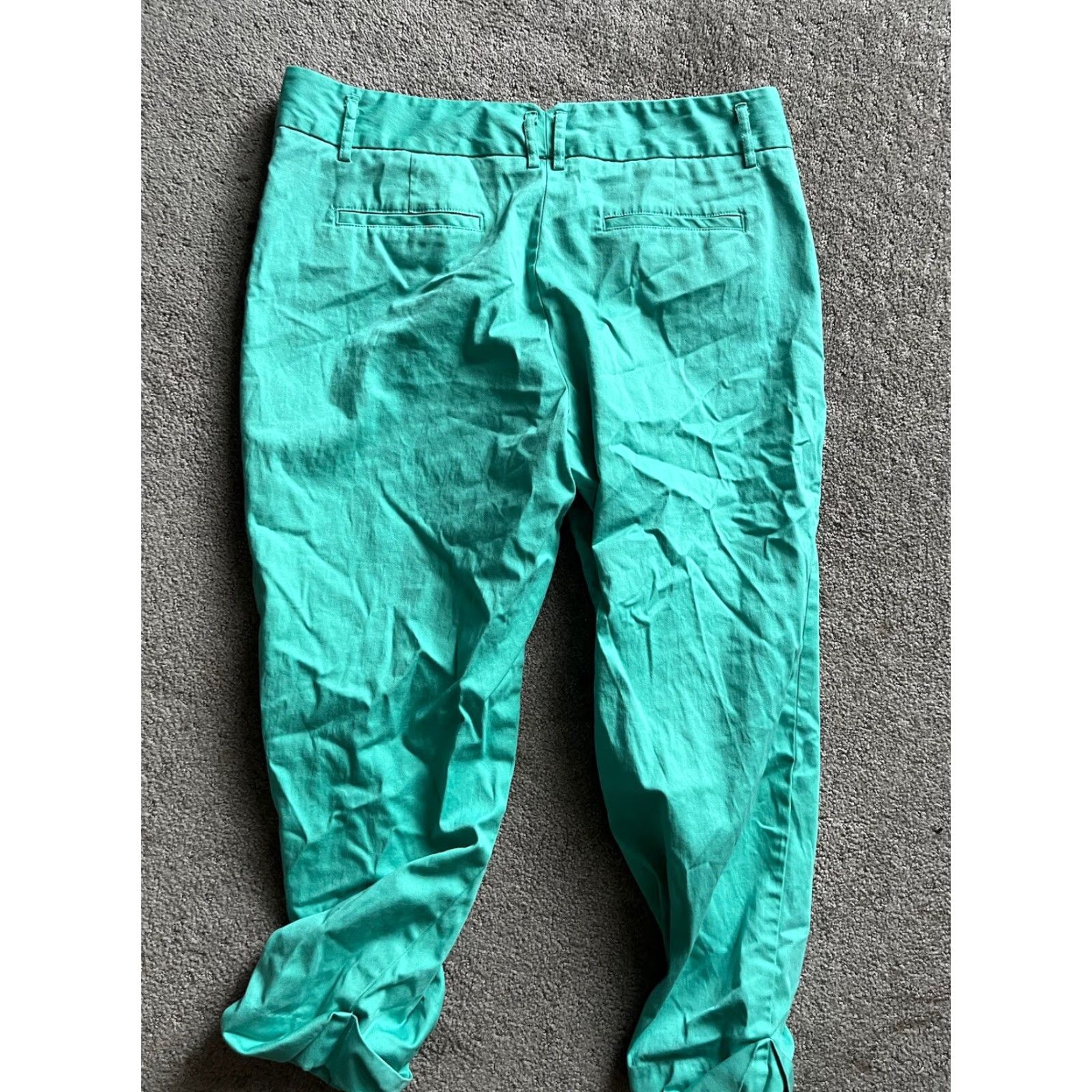 Vintage Metaphor Women Capri Pants 8 Green Slim Cotton Spandex Missy For Size 30" / US 8 / IT 44 - 3 Thumbnail