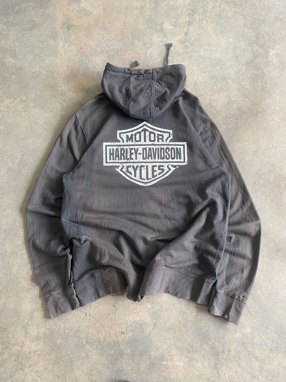 Harley Davidson × Vintage Faded Harley Davidson Pullover Hoodie 90s Y2K Size US XL / EU 56 / 4 - 1 Thumbnail