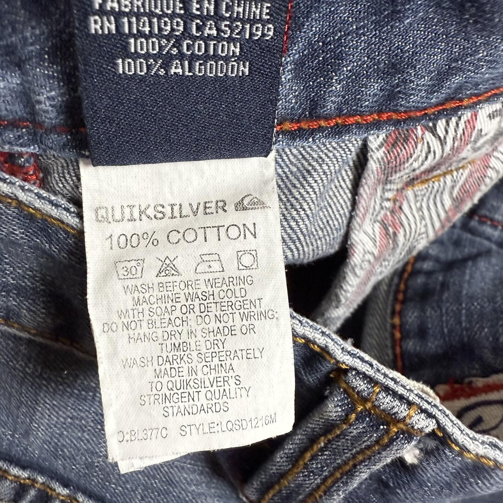 Quiksilver Y2K Quiksilver Quik Jean Denim Jeans 35x29 Regular Fit Size US 35 - 7 Thumbnail