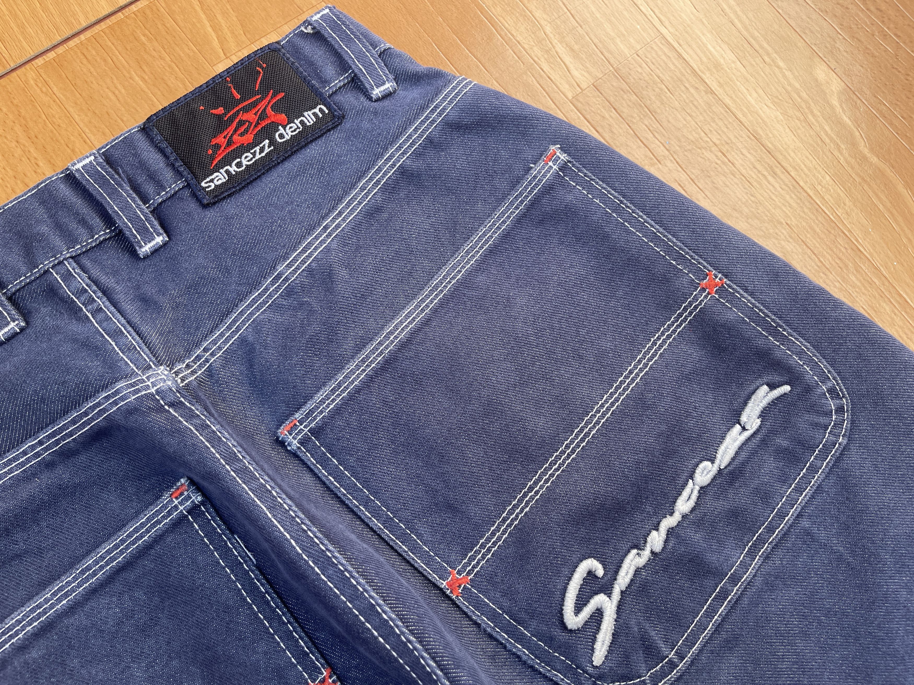 Other Sancezz jeans, shiny, vintage baggy, silver, metallic Y2K 28 Size US 28 / EU 44 - 9 Thumbnail
