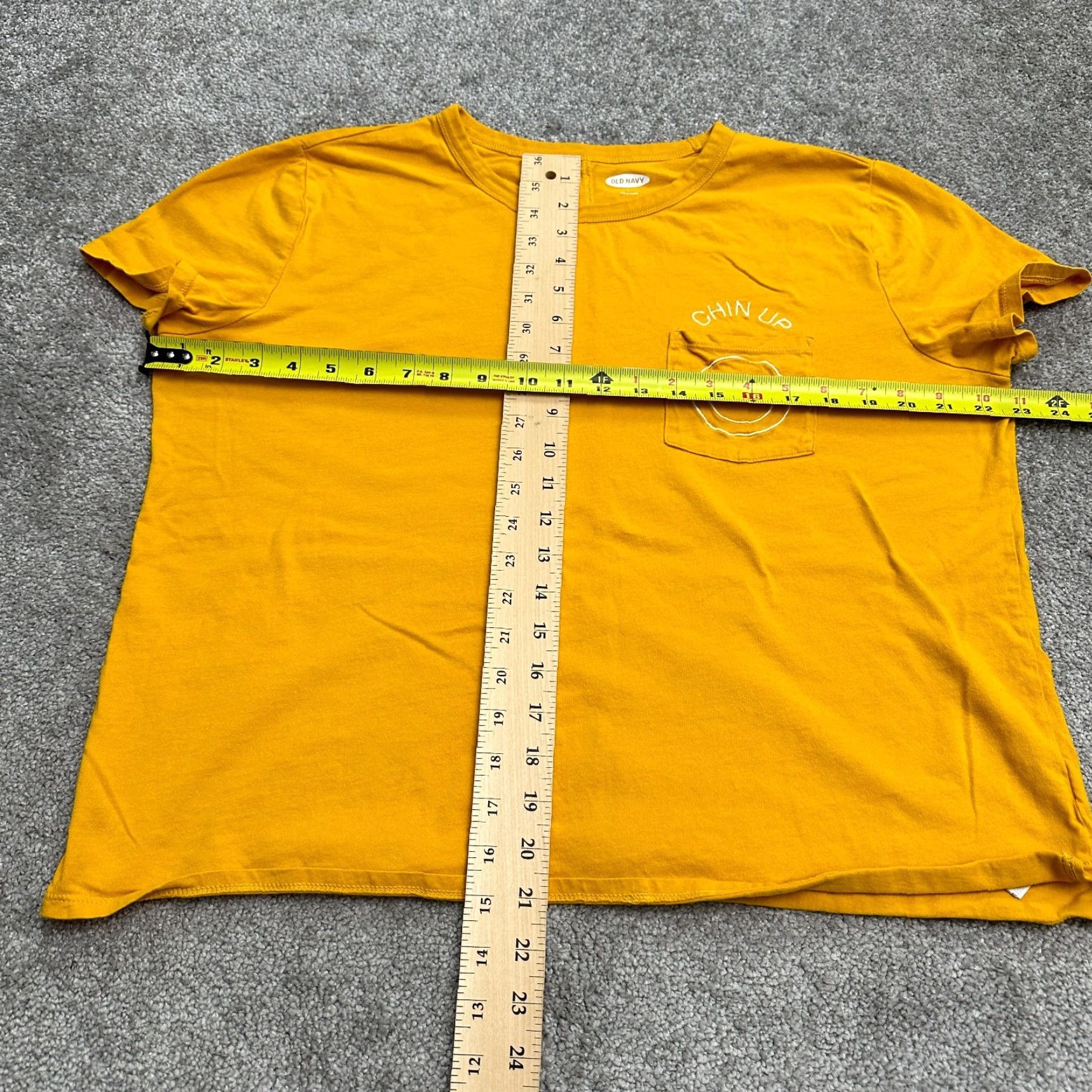 Old Navy Old Navy T-Shirt Womens Large Orange Cotton Pocket Tee Round Neck Short Sleeve Size L / US 10 / IT 46 - 7 Thumbnail