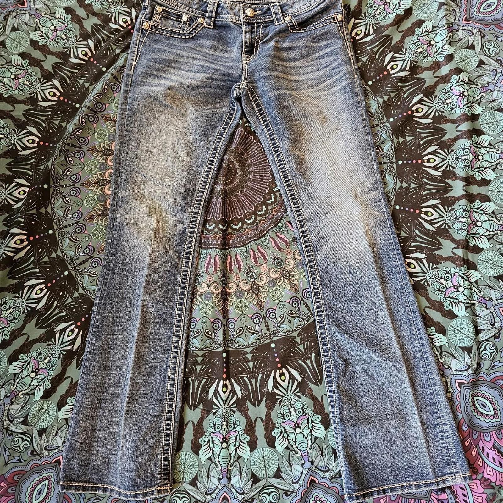 Designer Miss Me Women's Boot Cut Blue Jeans Size 30" / US 8 / IT 44 - 1 Thumbnail