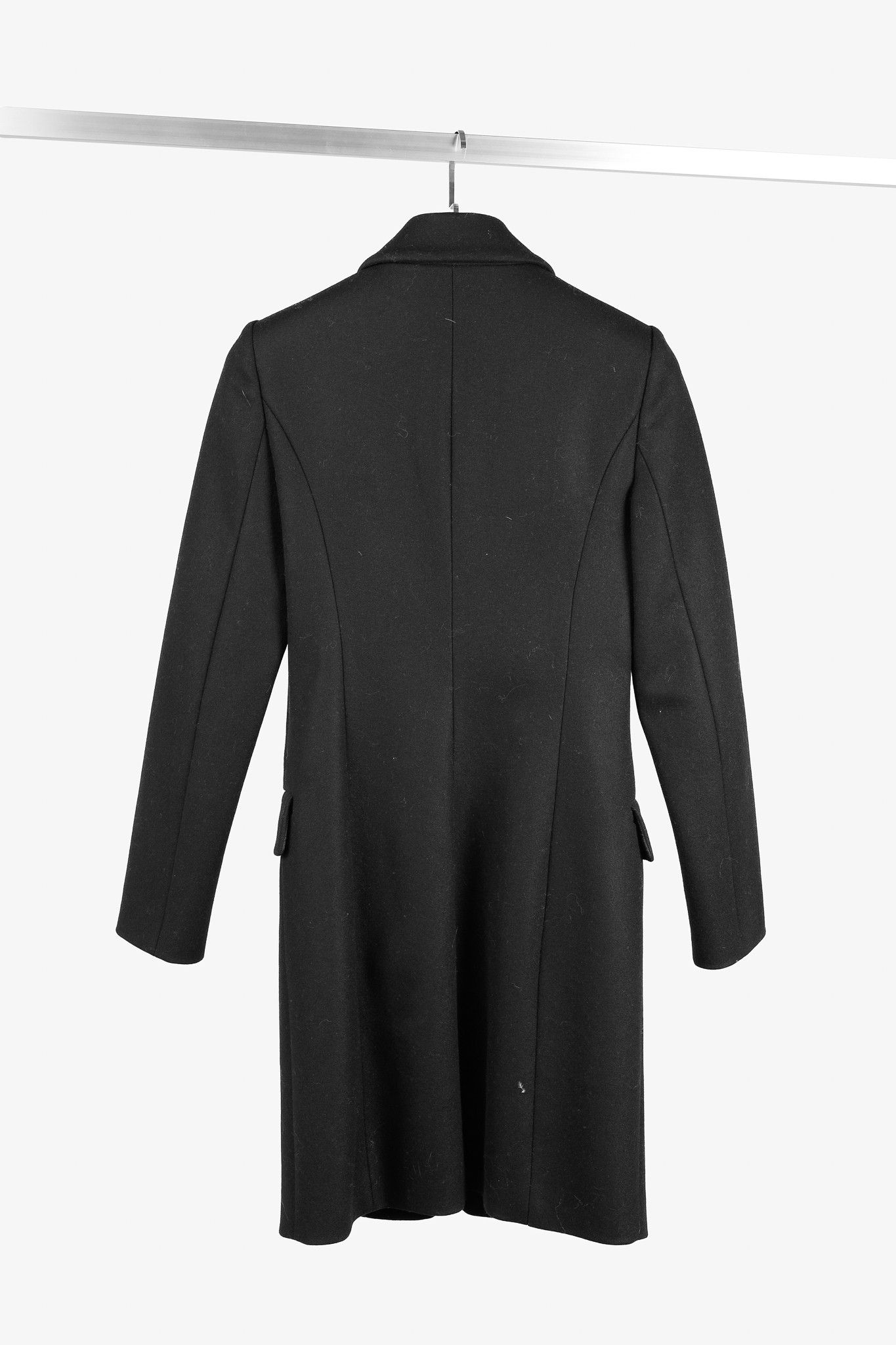 Love Moschino Love Moschino Silver Octagram Black Wool Tailored Coat Size S / US 4 / IT 40 - 2 Thumbnail