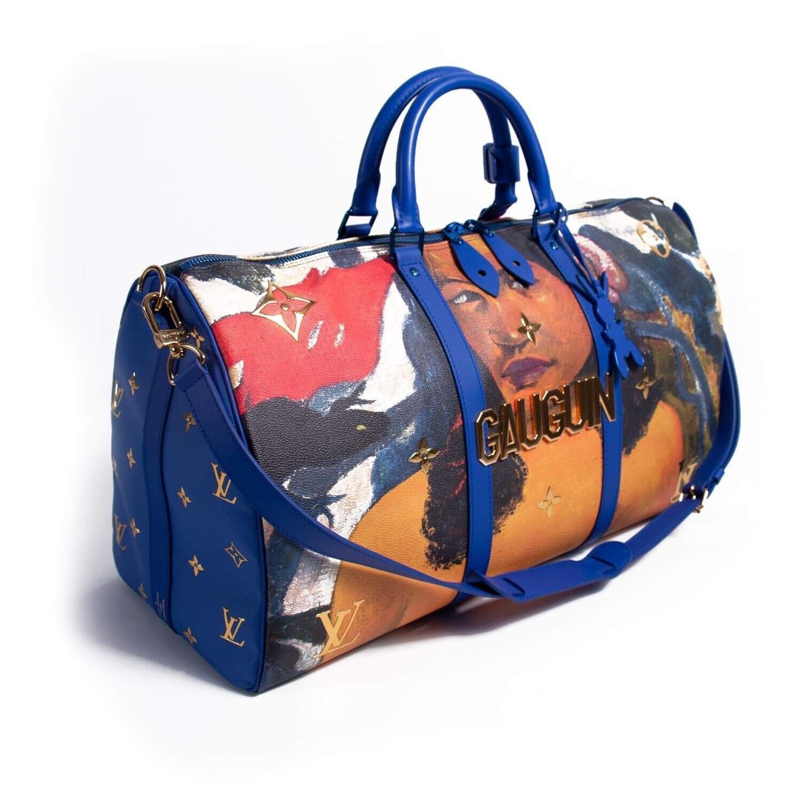 Louis Vuitton Louis Vuitton Keepall Bandouliere Gauguin Blue Travel Bag Size ONE SIZE - 5 Thumbnail