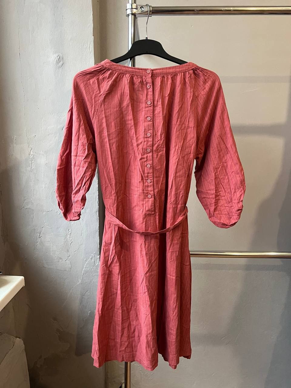 Gudrun Sjoden GUDRUN SJODEN PINK ORGANIC COTTON CASUAL MIDI DRESS SIZE M Size M / US 6-8 / IT 42-44 - 9 Thumbnail