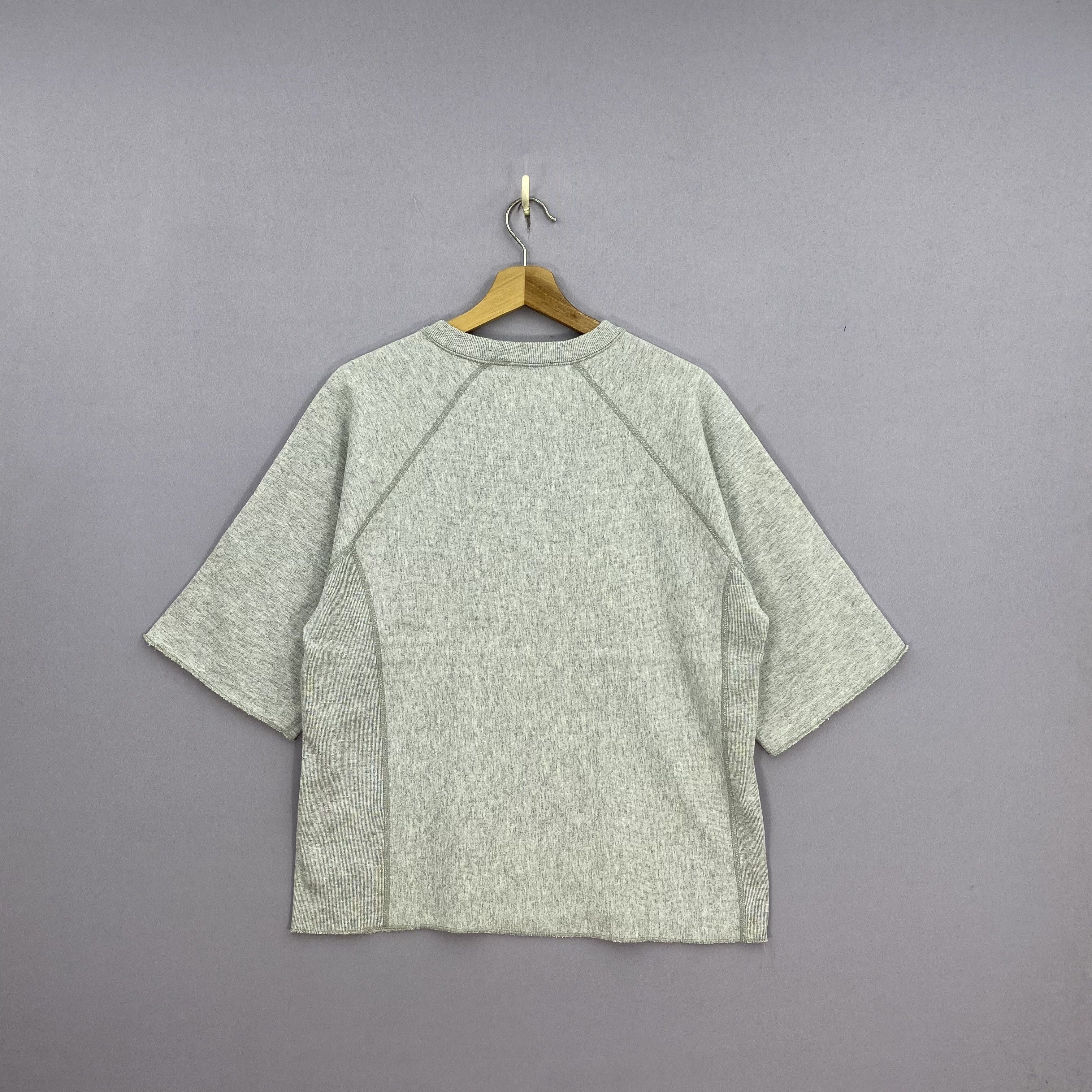 A.P.C. Vintage 90s A.P.C. Sweater Raglan Short Sleeve Sweatshirt Size US M / EU 48-50 / 2 - 2 Thumbnail