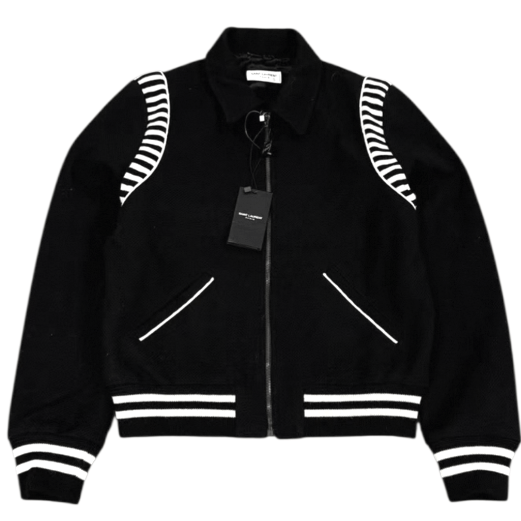 Saint Laurent Paris Saint Laurent FW16 Ray Striped Teddy Jacket Size US S / EU 44-46 / 1 - 1 Thumbnail