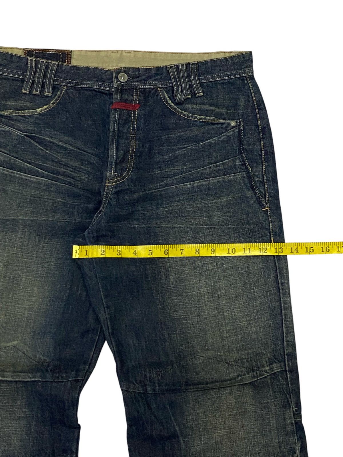 Marithe + Francois Girbaud Marithe Francois Girbaud Distressed Wide Leg Denim Pants Size US 36 / EU 52 - 19 Thumbnail