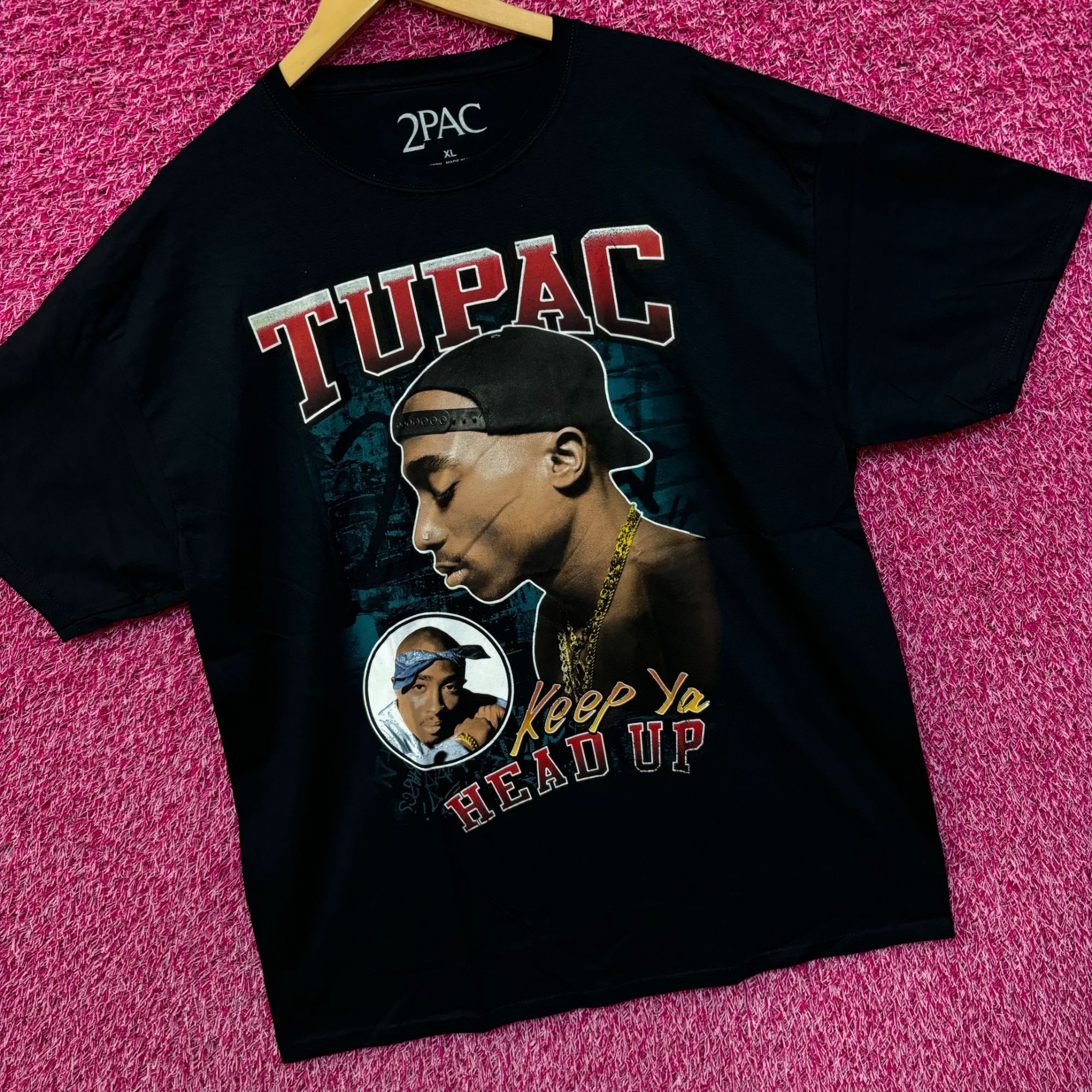 Rap Tees Tupac Keep Ya Head Up Rap Single West Coast Hip Hop Tee XL Size US XL / EU 56 / 4 - 3 Thumbnail