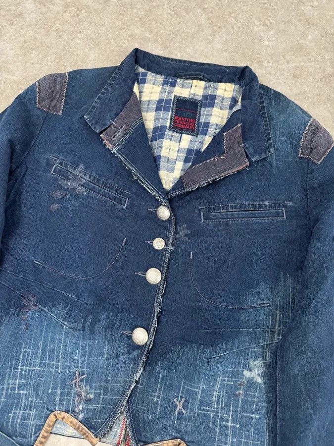 Marithe + Francois Girbaud 1990s Marithé + François Girbaud Navy Denim Blazer Jacket Size M / US 6-8 / IT 42-44 - 5 Thumbnail