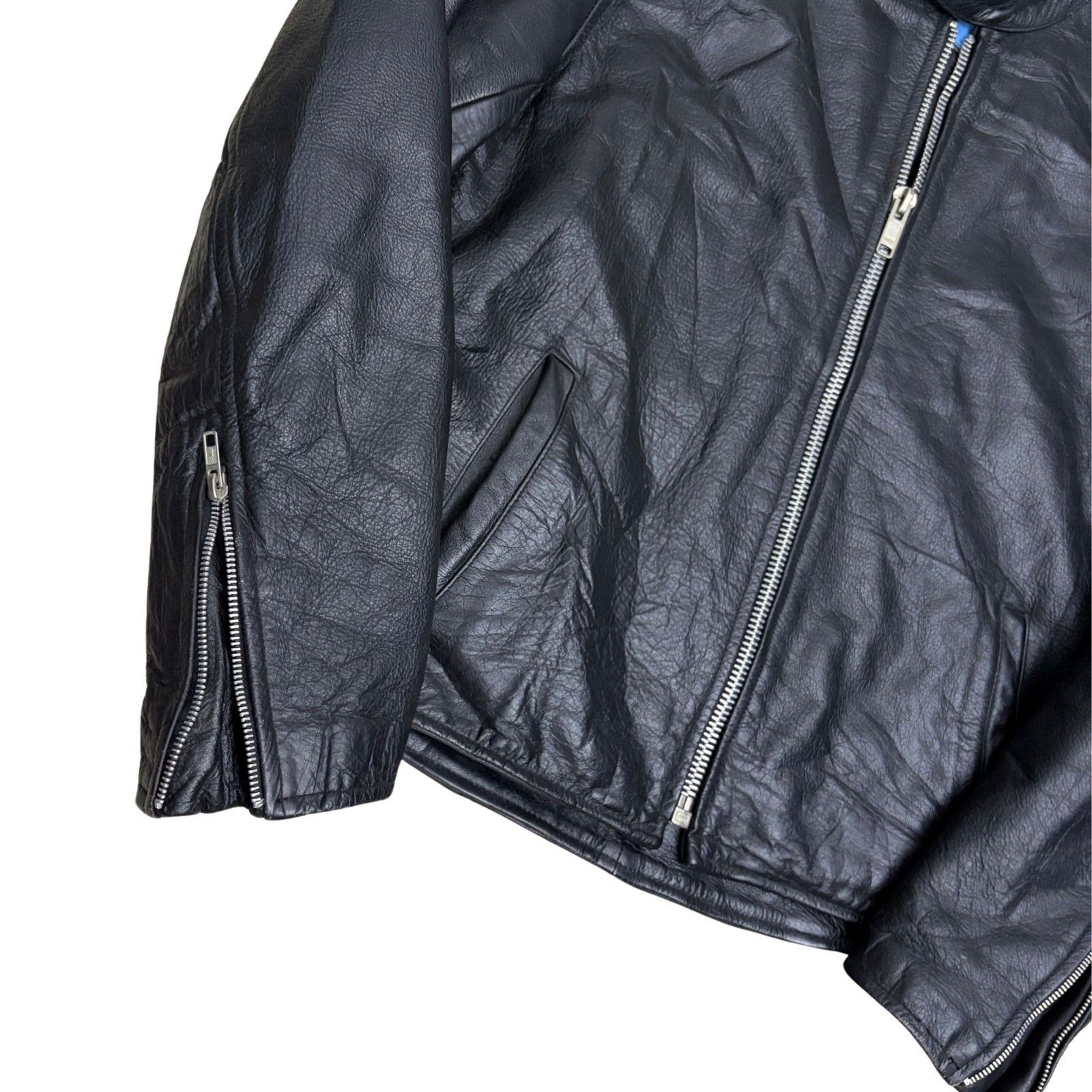 Xelement Vintage 90s Leather Motorcycle Jacket Biker Bomber Large Size US L / EU 52-54 / 3 - 6 Thumbnail