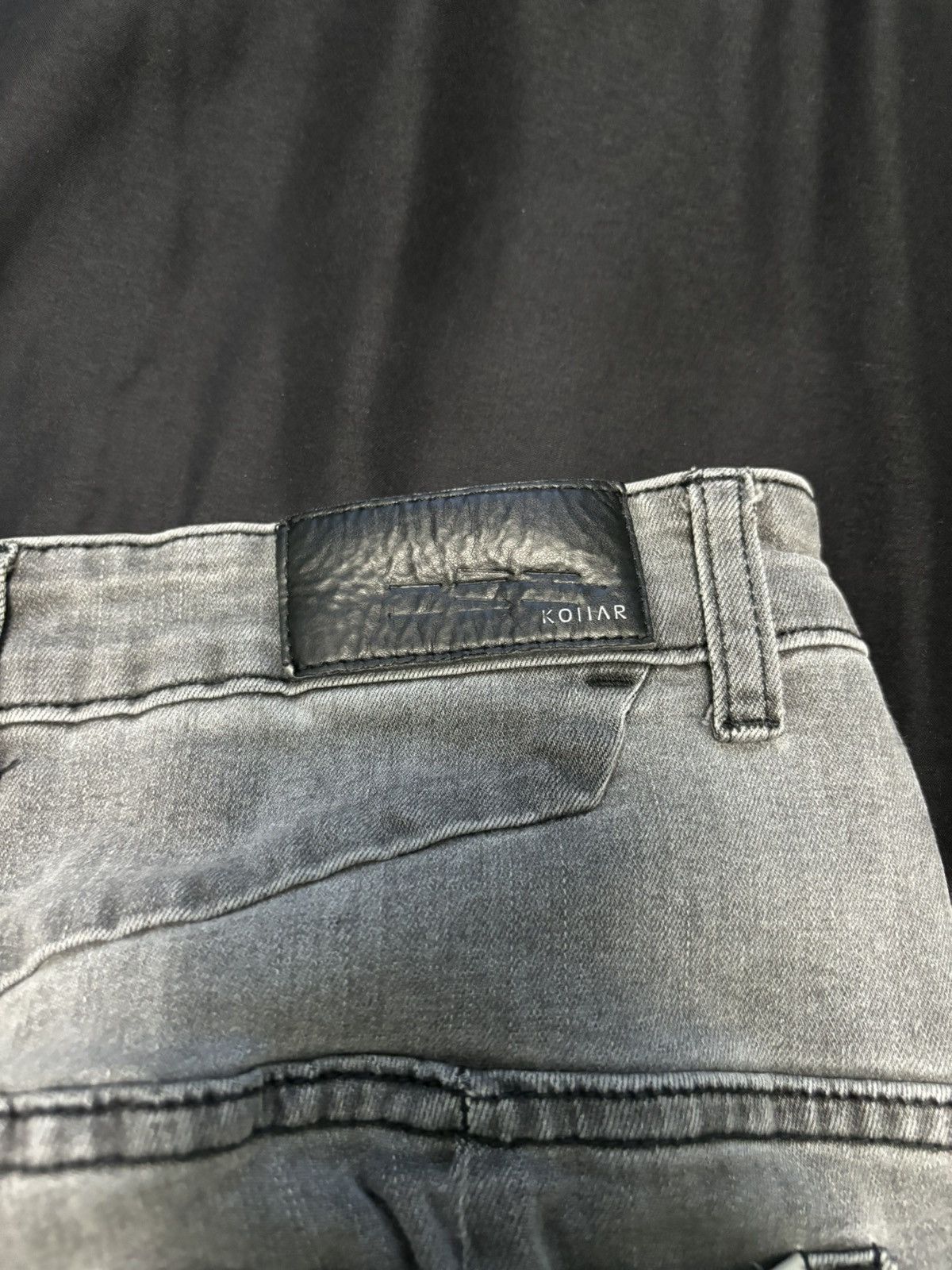 Kollar Clothing Grey Kollar jeans with knee rips Size US 34 / EU 50 - 6 Thumbnail