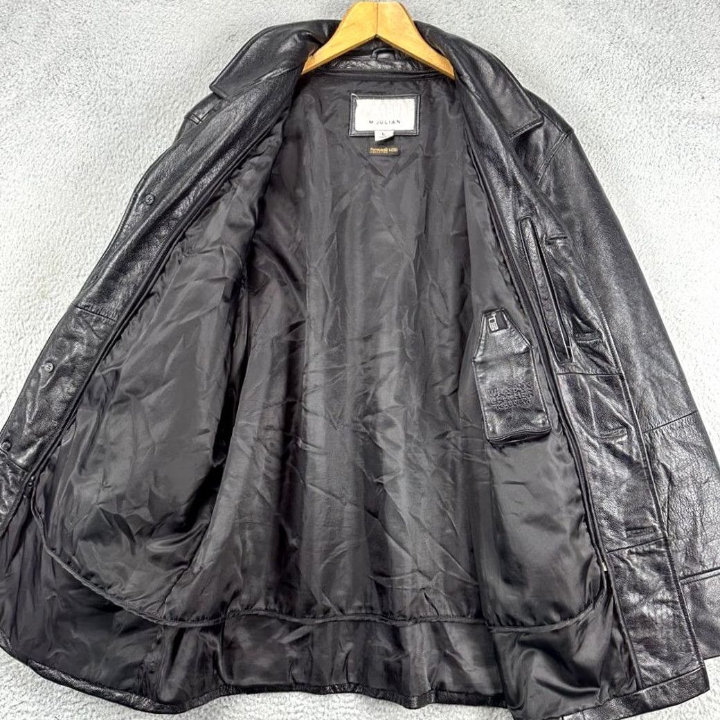 Vintage VINTAGE? No. Wilsons Leather M. Julian Moto Jacket Adult Large Black Thinsulate Button Up Men Size US L / EU 52-54 / 3 - 4 Thumbnail