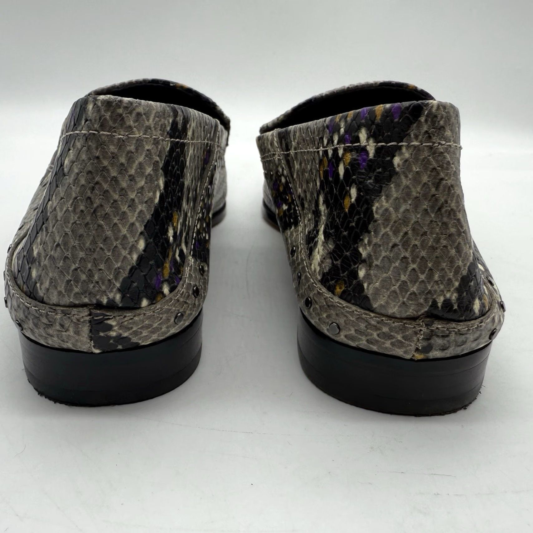 Vince Camuto Vince Camuto Jendeya Loafers Leather Gray Snake Embossed Slip On Sz 7.5 Size US 8 / IT 38 - 5 Thumbnail