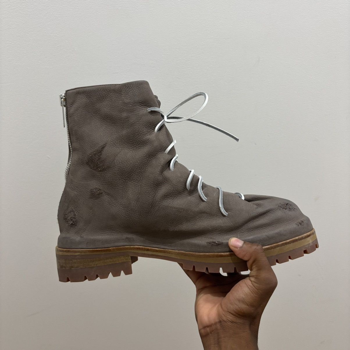 424 424 LACE-UP MARATHON BOOT IN DUSTY BROWN Size US 12 / EU 45 - 3 Thumbnail
