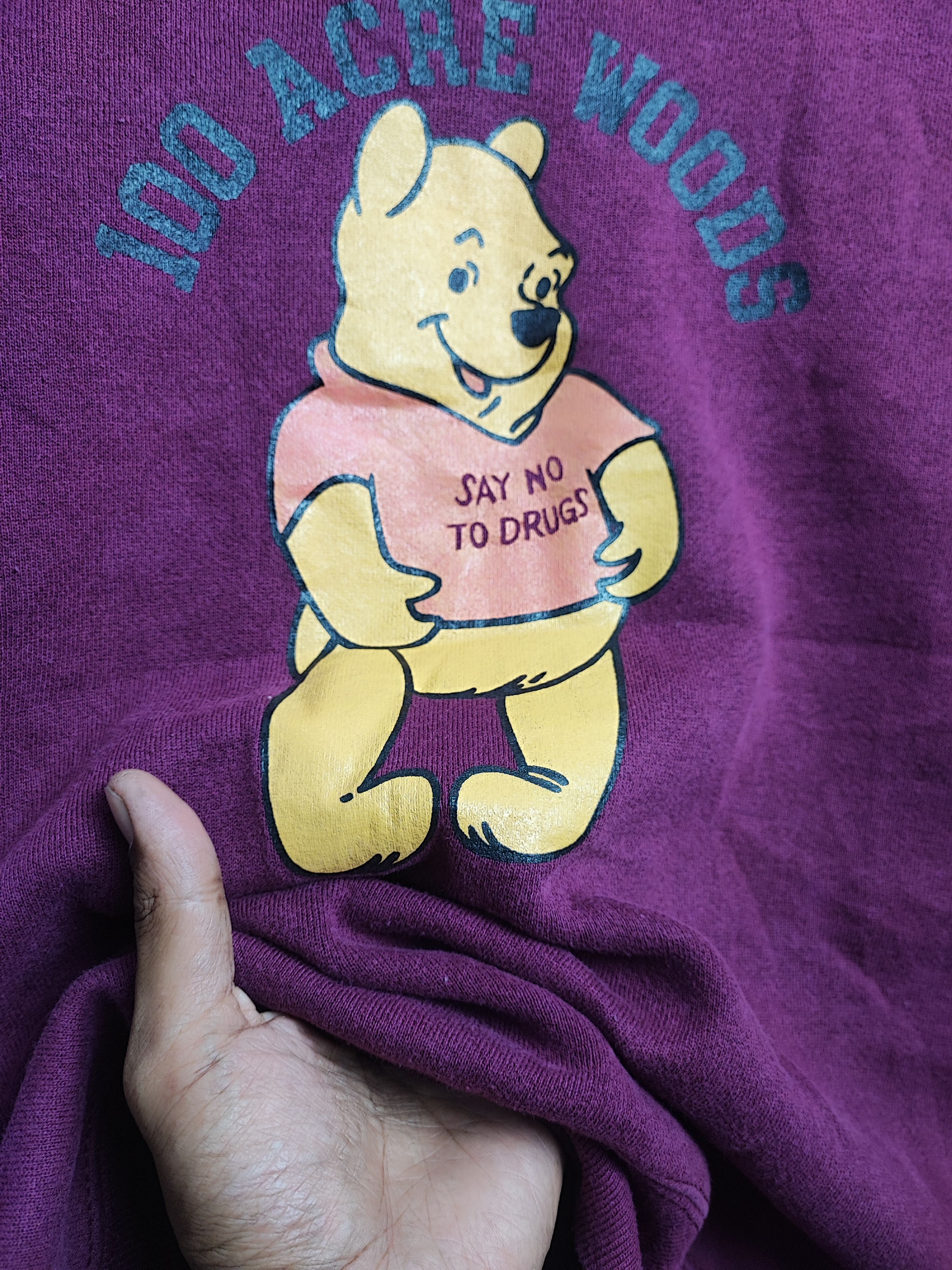Disney VINTAGE 90S 100ACRE WOODS FDA WINNIE THE POOH NO TO DRUG Size US M / EU 48-50 / 2 - 7 Thumbnail