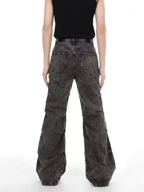 VIBE Vintage washed distressed micro-flared high-waisted jeans Size US 30 / EU 46 - 2 Thumbnail