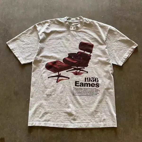 Japanese Brand Haseki x Kida Washed vintage distressed recliner print tee Size US L / EU 52-54 / 3 - 5 Thumbnail