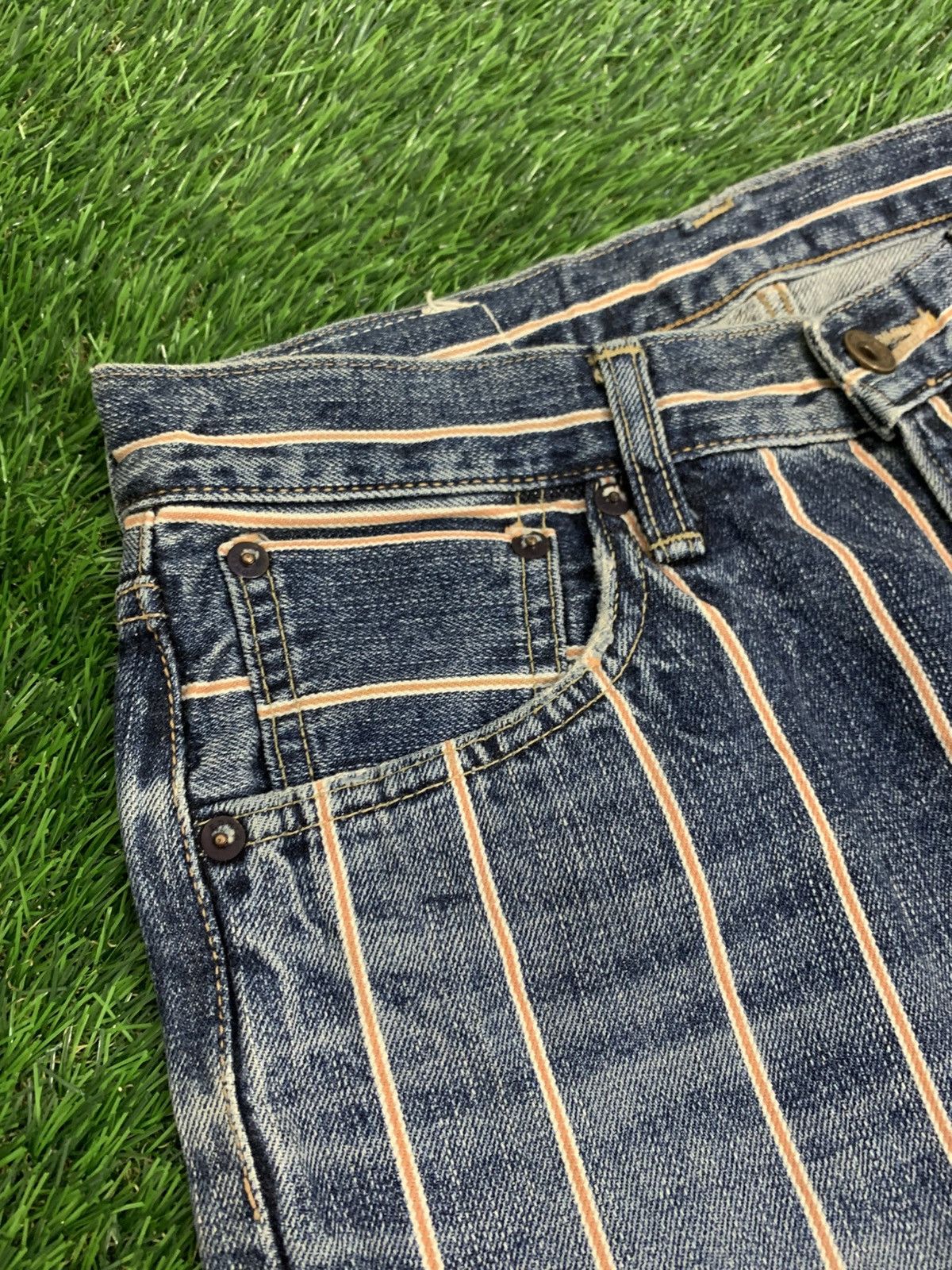 Edwin × Japanese Brand × Vintage Vintage Edwin Selvedge 13oz Grand Blue denim Size US 29 - 5 Thumbnail