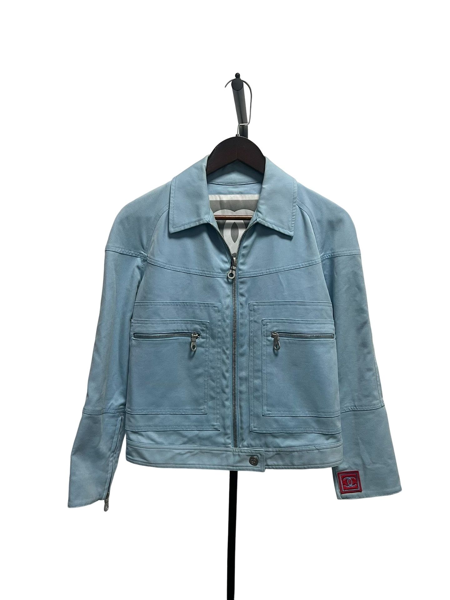 Chanel Chanel Identification Blue Zip Jacket 38 Size S / US 4 / IT 40 - 1 Thumbnail