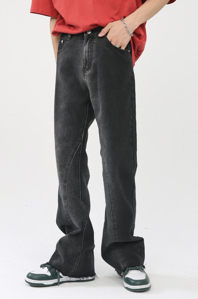 Japanese Brand × Vintage Grey gradient flared straight-leg casual jeans Size US 32 / EU 48 - 6 Thumbnail