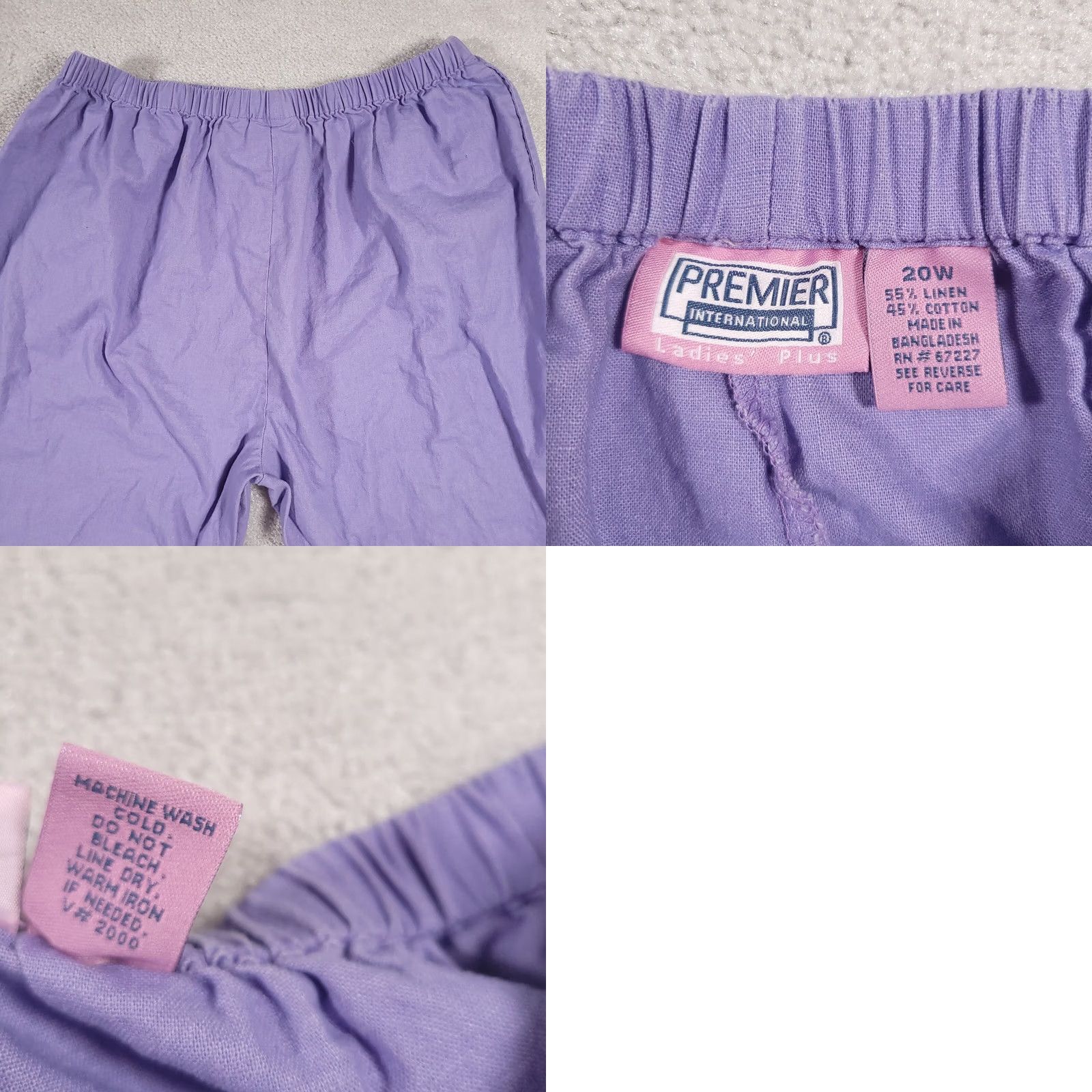 Vintage VINTAGE Premier International Pull-On Pants Women's 20W Blue Cottagecore Linen Blend Pants Women Plus 20W Blue Cottagecore Linen Blend Size 42" / US 20 - 9 Thumbnail