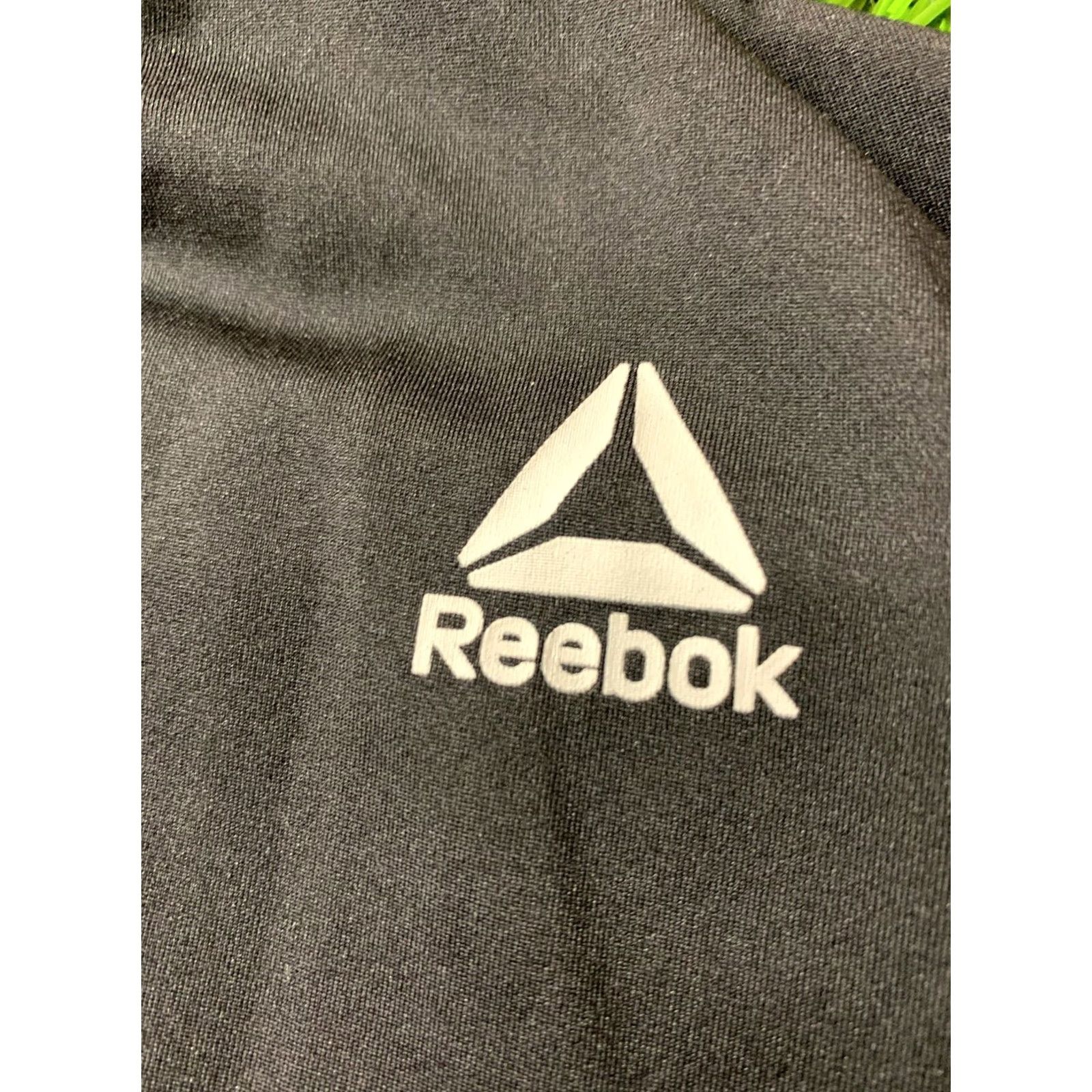 Reebok REEBOK MENS T-Shirt Short Sleeve Black 92% Polyester 8% Elastane Slim Size M Casual Training Shirt T-Shirt Jersey Regular Size US M / EU 48-50 / 2 - 3 Thumbnail