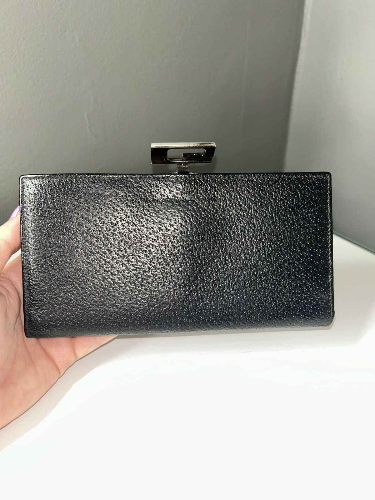 Gucci Gucci G Clasp Black Leather Continental Long Wallet Size ONE SIZE - 4 Thumbnail