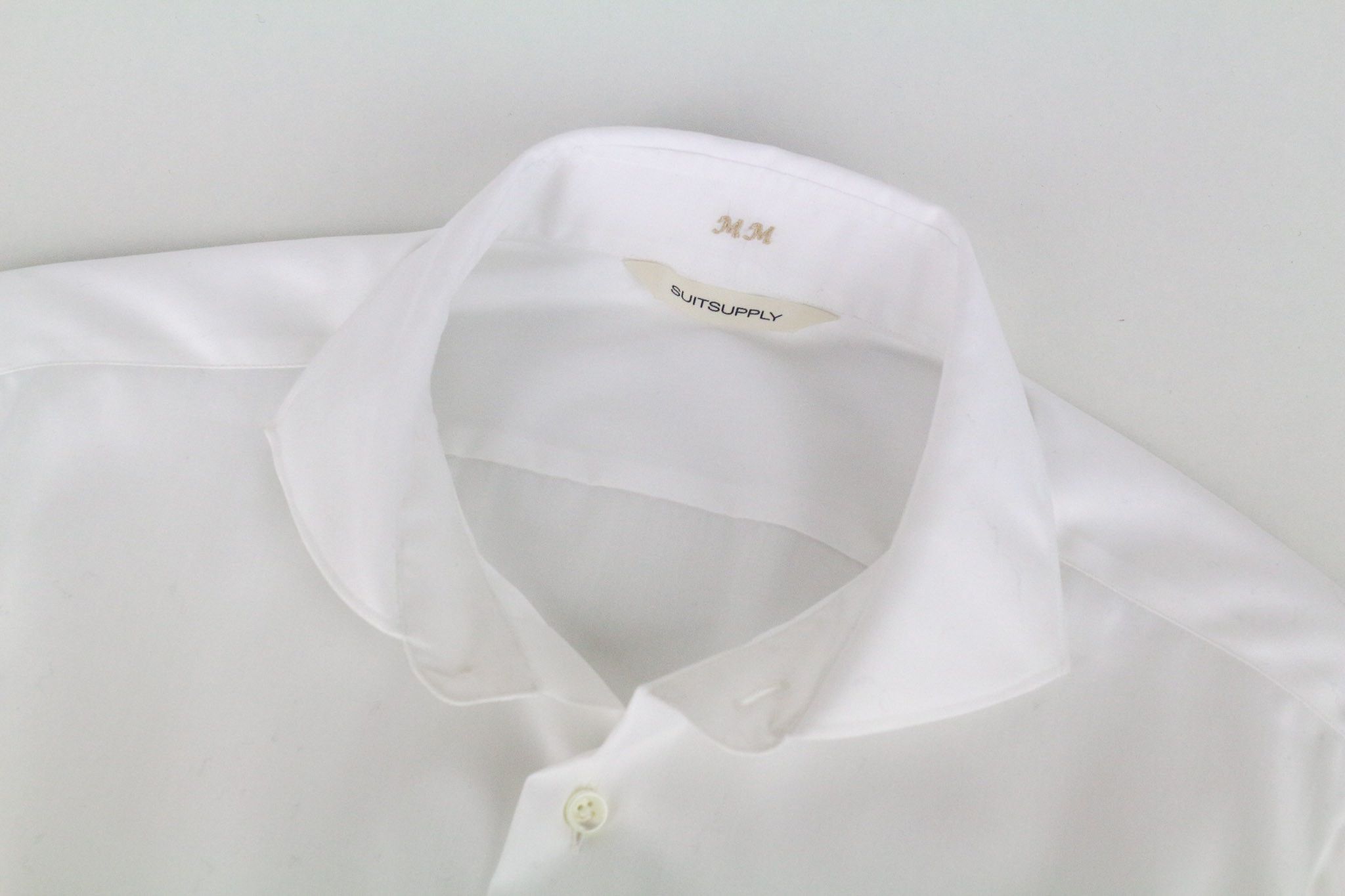 Suitsupply XS Extra Slim White Cotton Cutaway Shirt 73147 Size US XS / EU 42 / 0 - 3 Thumbnail