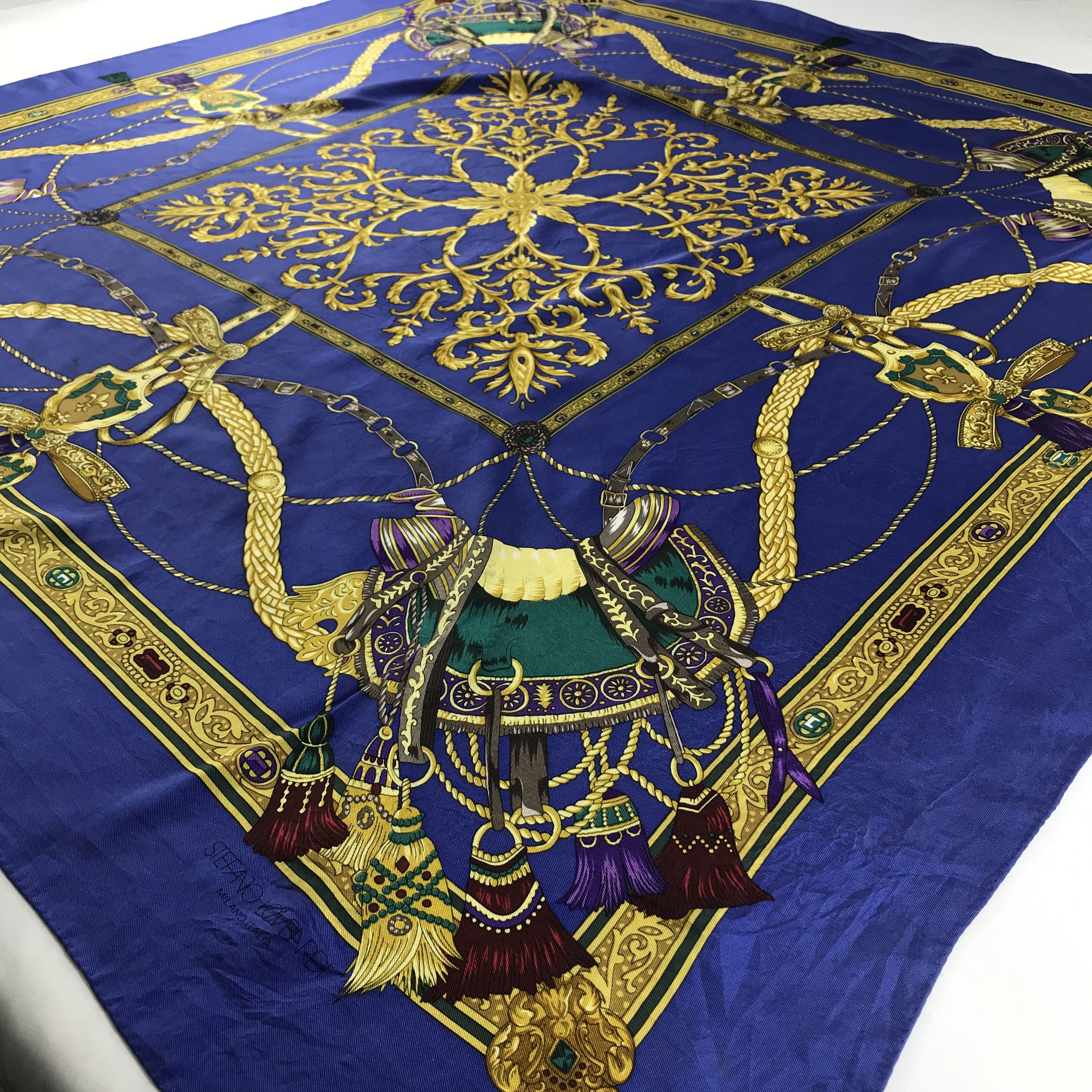 Vintage Vintage Stefano Lombardi Silk Scarf Size ONE SIZE - 3 Thumbnail