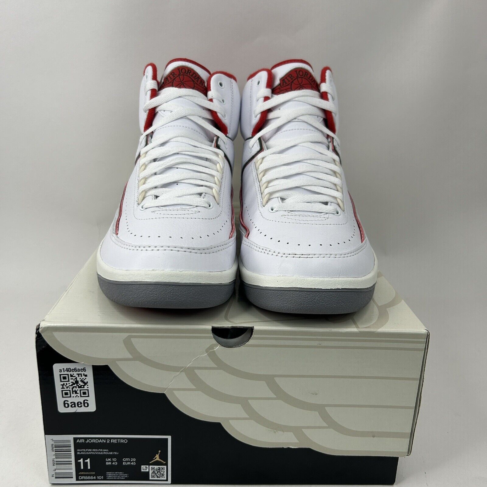 Nike Nike Air Jordan 2 Retro “Origins/White Fire Red” 2024 Size US 11 / EU 44 - 2 Thumbnail