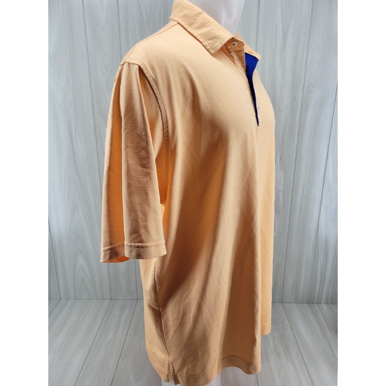 Footjoy FootJoy Polo Shirt Mens 2XL Peach Check Golf Size US XXL / EU 58 / 5 - 5 Thumbnail