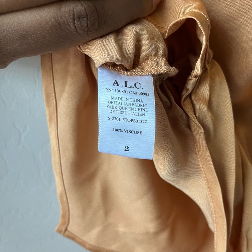 A.L.C. NEW A.LC. Blouse Silky Asymmetrical Ruched Sleeveless Top Fa Size XS / US 0-2 / IT 36-38 - 8 Thumbnail