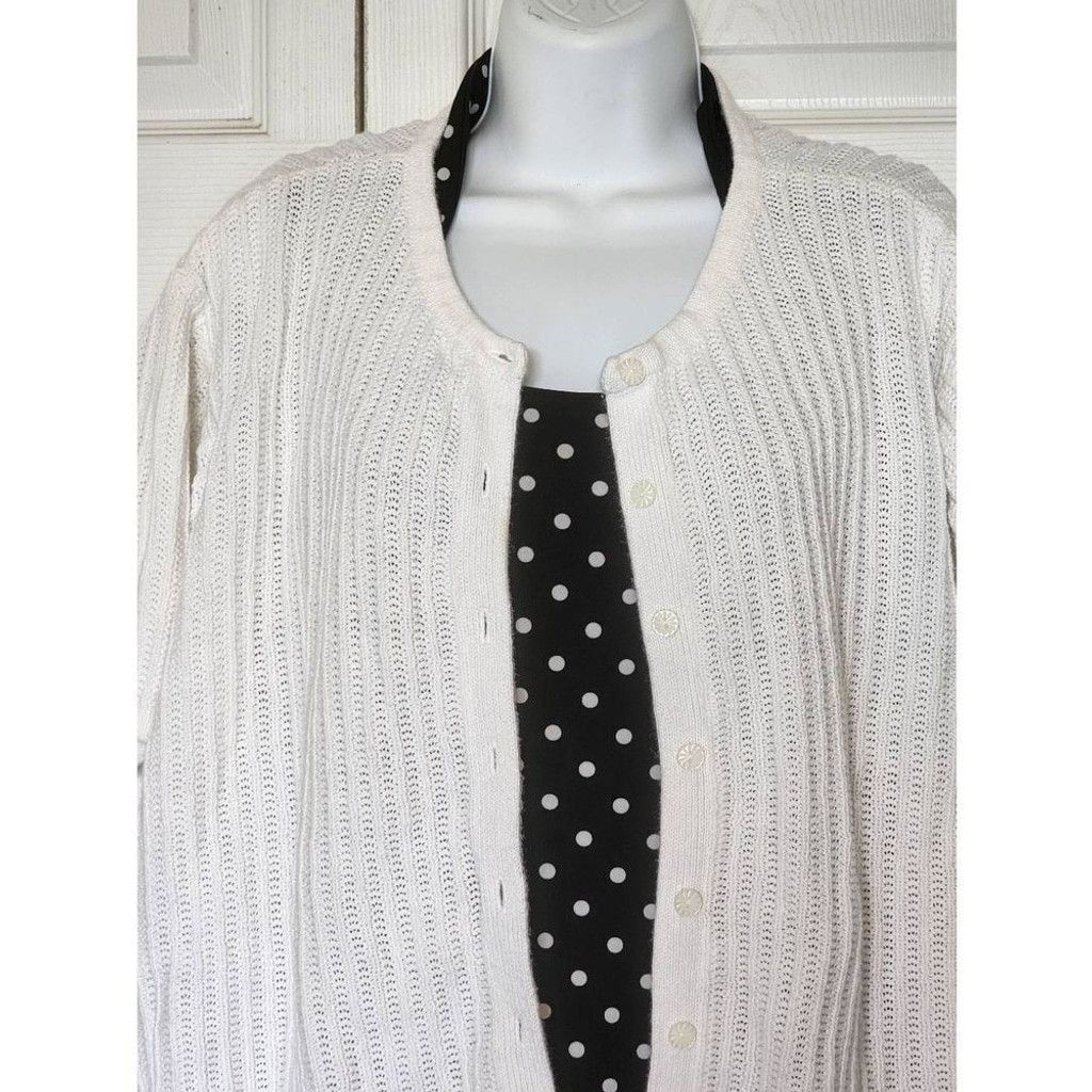 Other Russ White Fuzzy Cardigan Size XL / US 12-14 / IT 48-50 - 3 Thumbnail