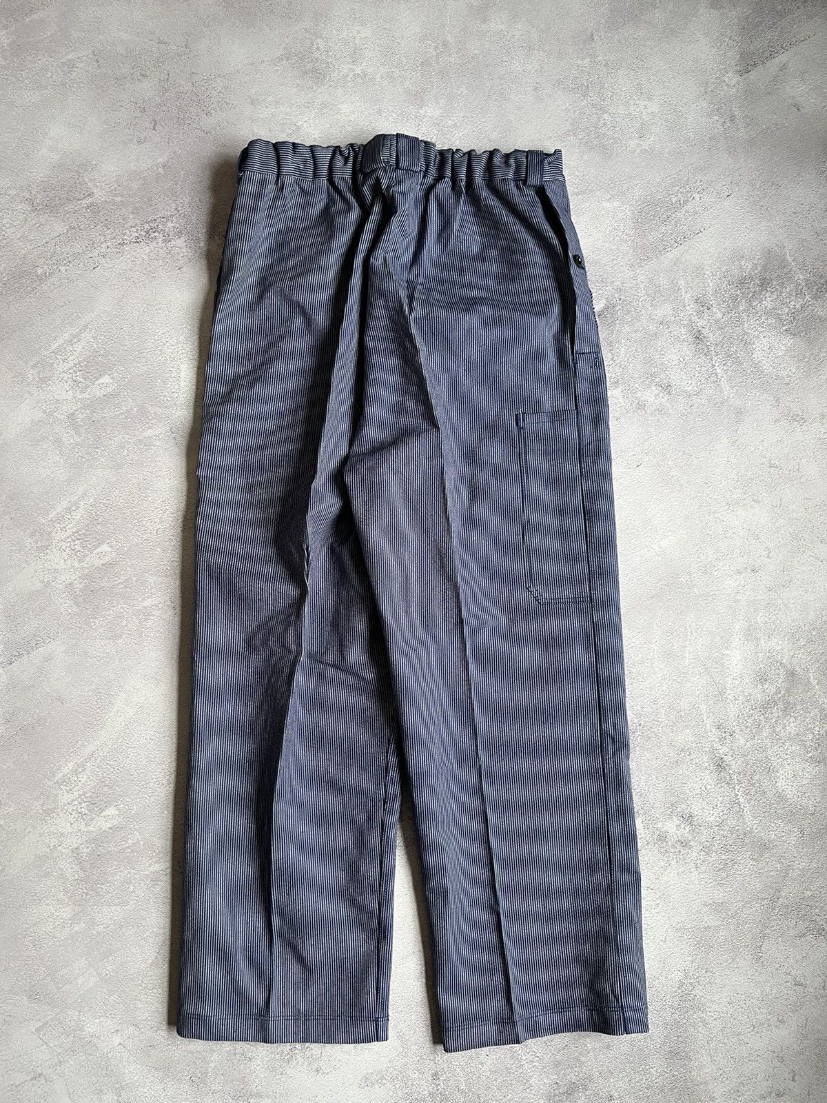 Le Laboureur Vintage 80s French Lutteurs Striped Sanfor Work Pants Size L Size US 36 / EU 52 - 9 Thumbnail