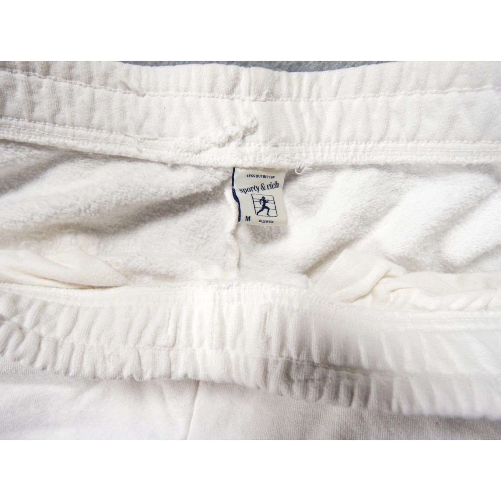 Sporty & Rich Sporty & Rich Pants Womens M White Sweatpants Fleece Lounge Comfort Regular Inseam 29 in Casual Travel READ* Mens Womens Boys Girls Size 32" / US 10 / IT 46 - 5 Thumbnail