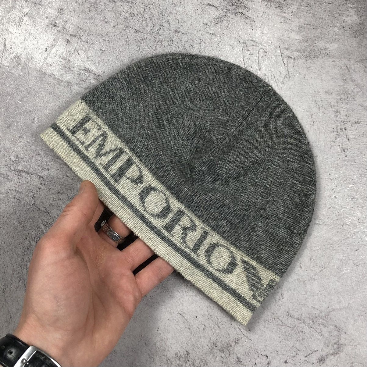 Emporio Armani Emporio Armani Cashmere Wool Rayon Nylon Beanie Hat Size ONE SIZE - 2 Thumbnail
