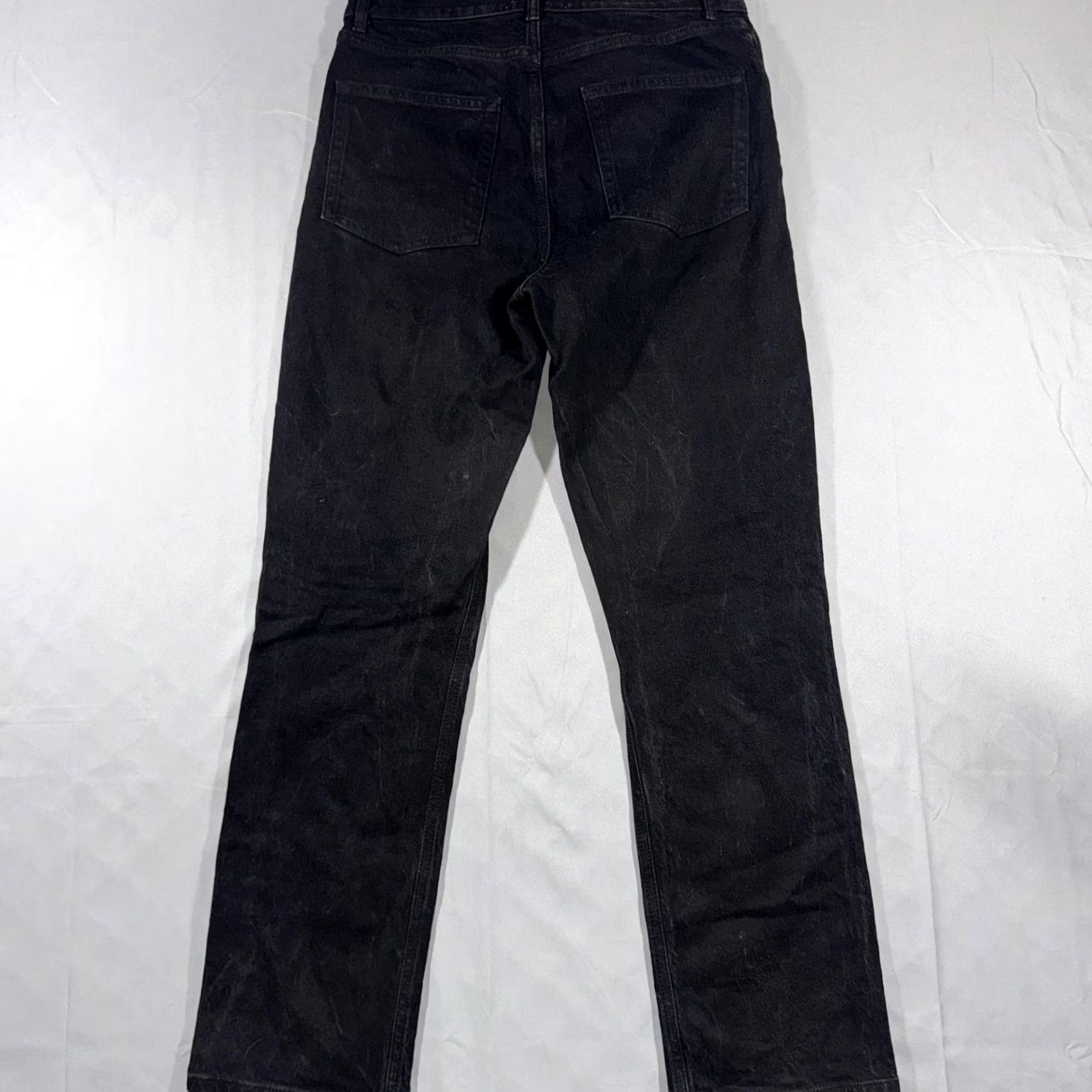 Reformation VINTAGE? No. Reformation Jeans Womens Black High Rise Straight Leg Denim Charcoal Wash 5-Pocket Size 30" / US 8 / IT 44 - 2 Thumbnail