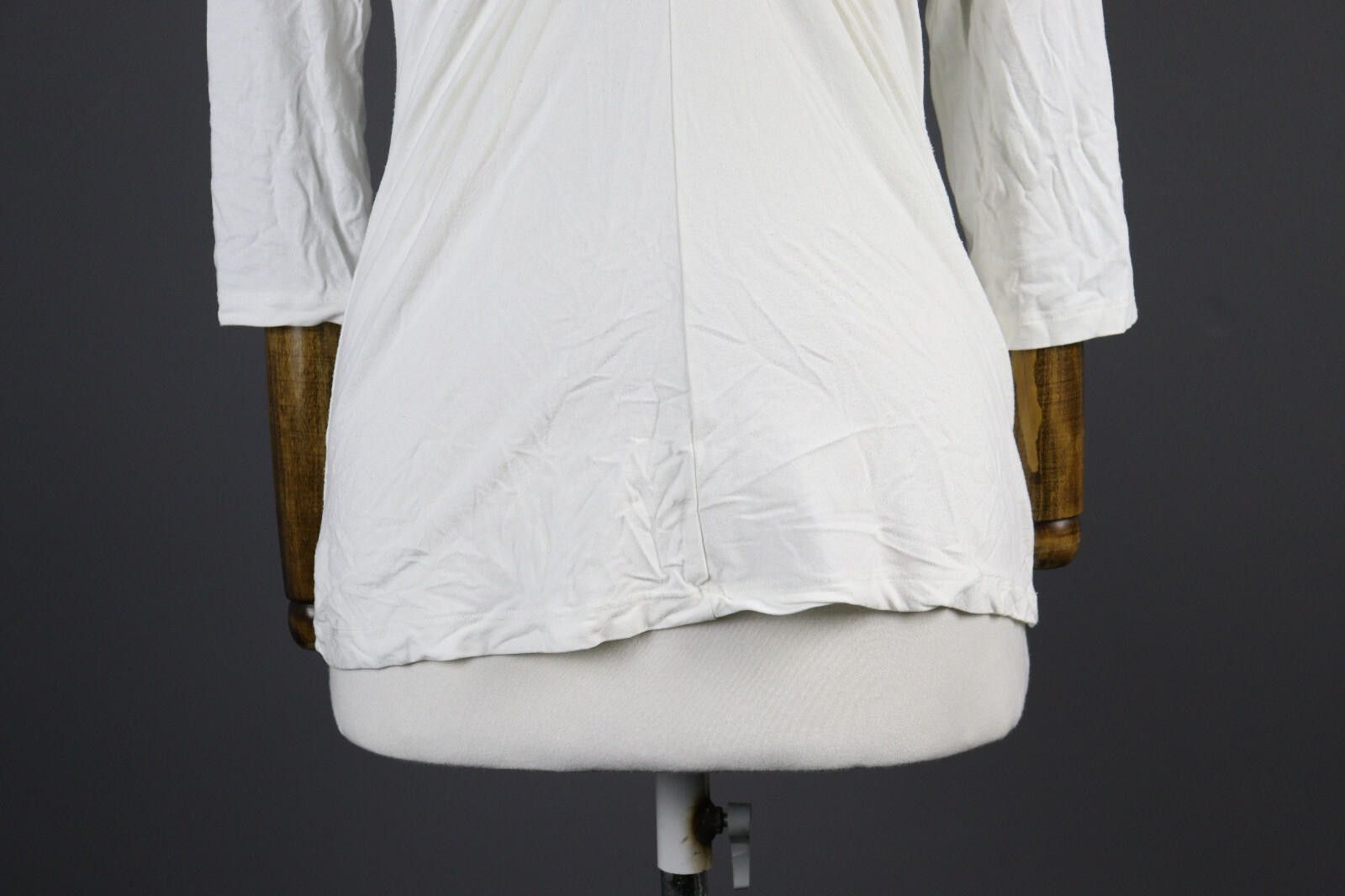 Designer Elisa Cavaletti Sono Italiano White Top Blouse Size M Size M / US 6-8 / IT 42-44 - 3 Thumbnail