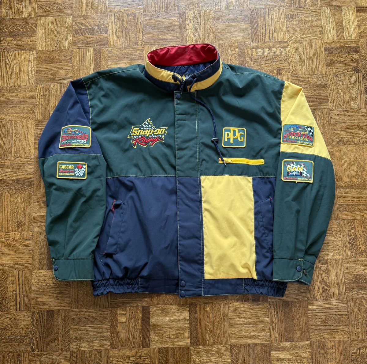 Vintage Vintage Snap On Racing Embroidered Jacket Size US XXL / EU 58 / 5 - 1 Thumbnail